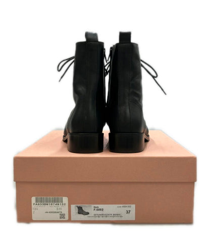 美品 FABIO RUSCONI レースアップブーツ ショートブーツ サイドジップ F-5893 レディース SIZE 37 (23.5cm) ファビオルスコーニ