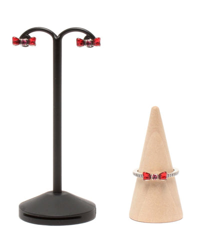 美品 PANDORA Disney リング 指輪 ピアス SV925 白雪姫 リボンモチーフ 2点セット レディース パンドラ