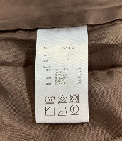 美品 polaura ノーカラージャケット 千鳥格子柄 レディース SIZE F (M) ポローラ