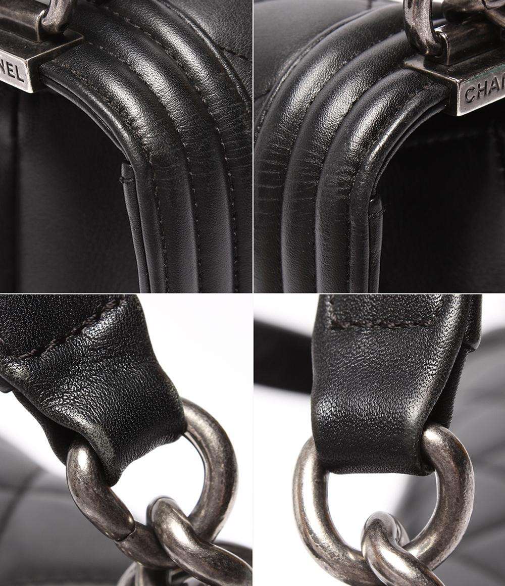 CHANEL チェーンショルダーバッグ 肩掛け ヴィンテージシルバー金具 スムースレザー 19番台 レディース シャネル