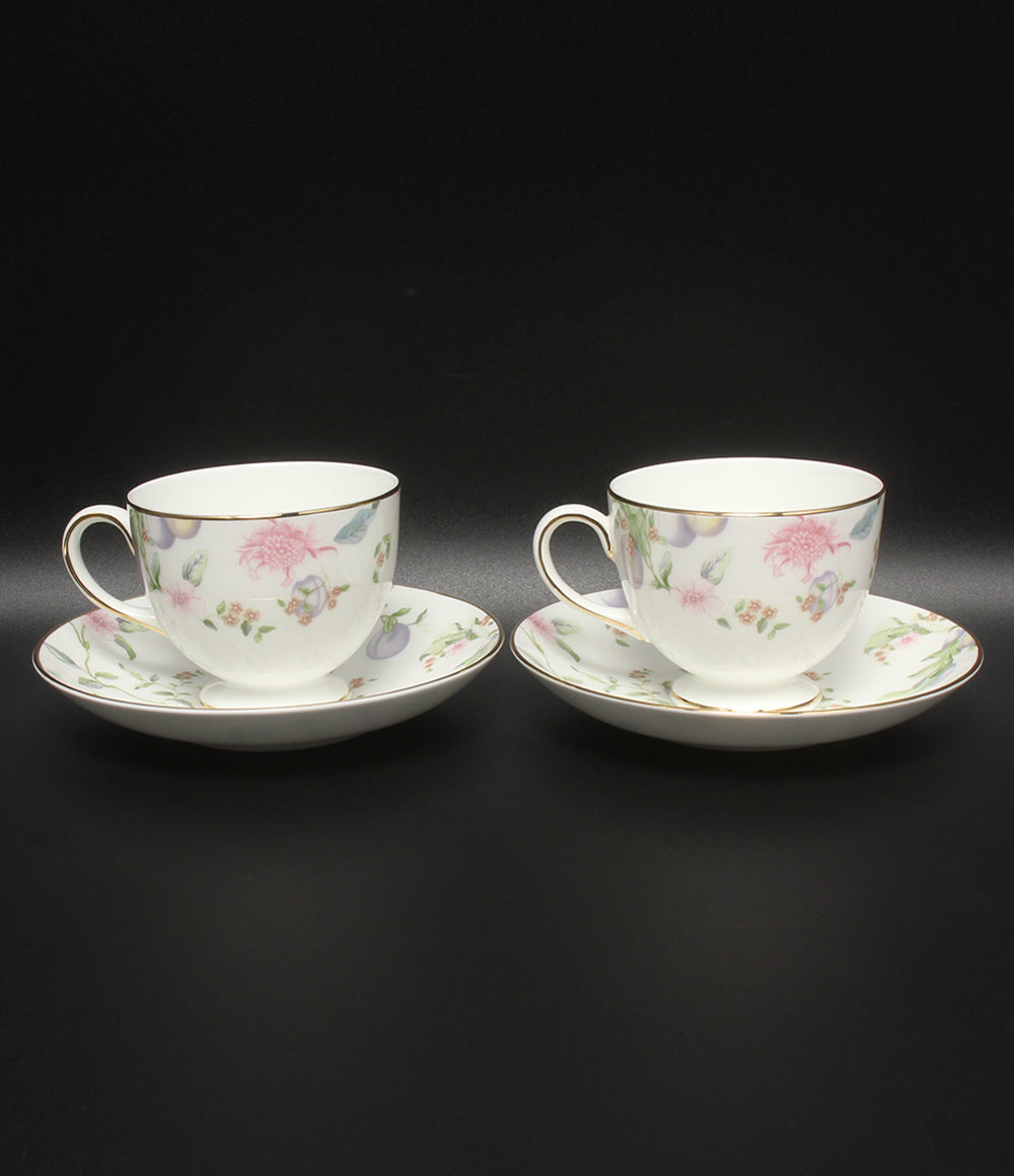 美品 WEDGWOOD カップ＆ソーサー 2客セット ペア スウィートプラム ウエッジウッド