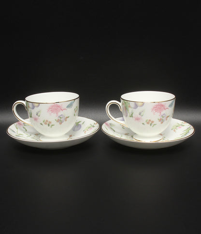 美品 WEDGWOOD カップ＆ソーサー 2客セット ペア スウィートプラム ウエッジウッド
