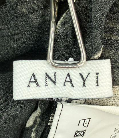 美品 ANAYI アートフラワー ノースリーブワンピース キャミソールペチコート付 レディース レディース SIZE 36 (XS) アナイ