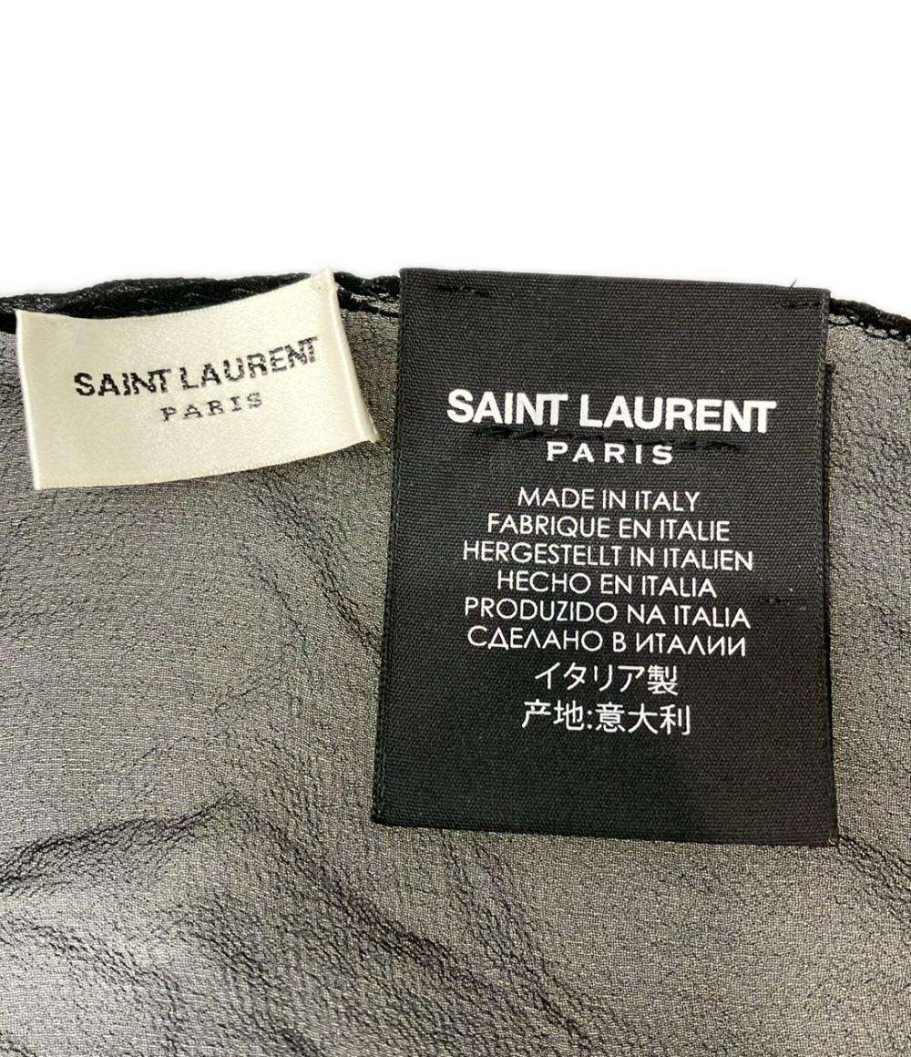 美品 サンローラン スカーフ シルク100% 493730 3Y042 レディース SAINT LAURENT