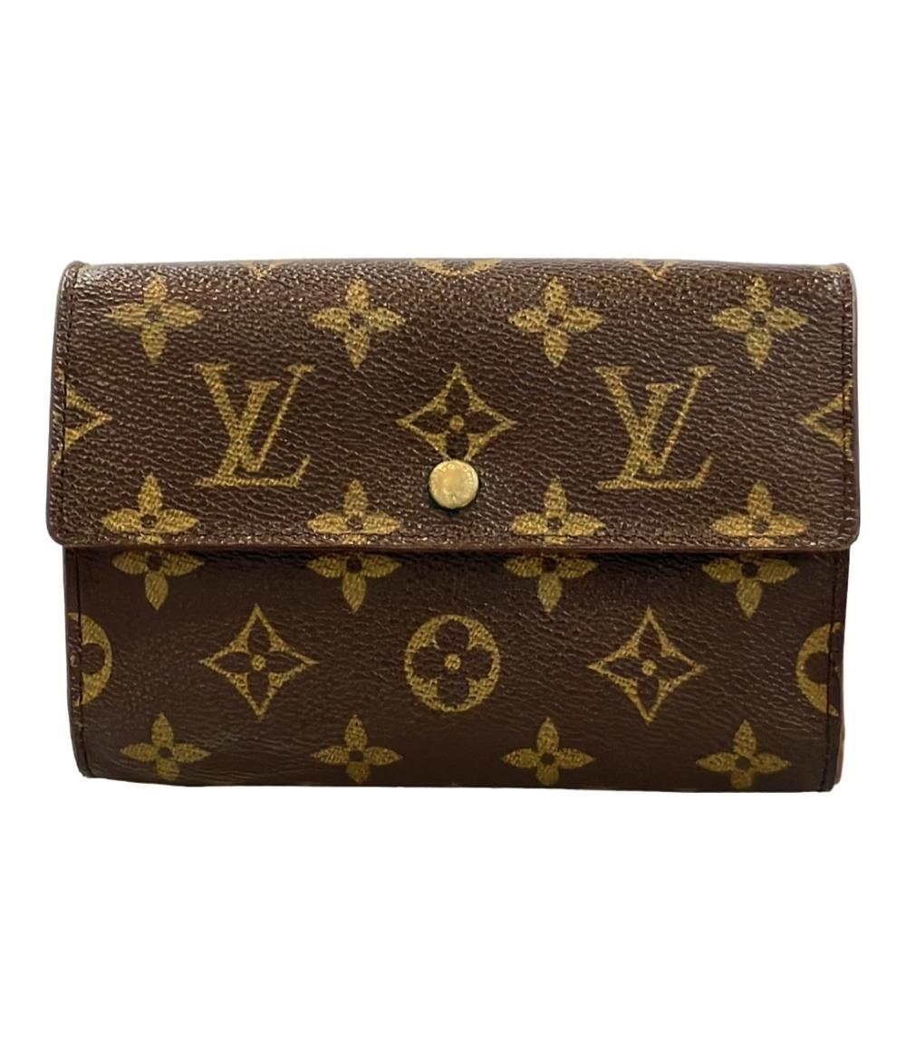 ルイ・ヴィトン 三つ折り財布 パスケース付き ポルトトレゾール エテュイ パピエ モノグラム M61202 レディース LOUIS VUITTON