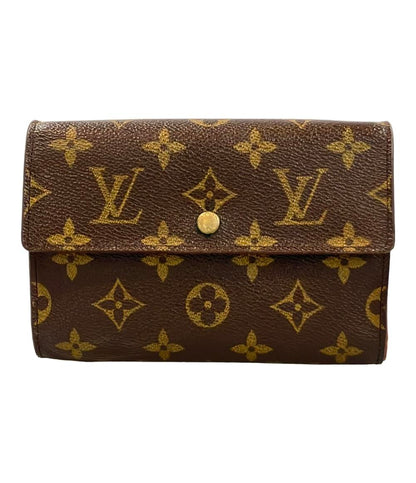 ルイ・ヴィトン 三つ折り財布 パスケース付き ポルトトレゾール エテュイ パピエ モノグラム M61202 レディース LOUIS VUITTON