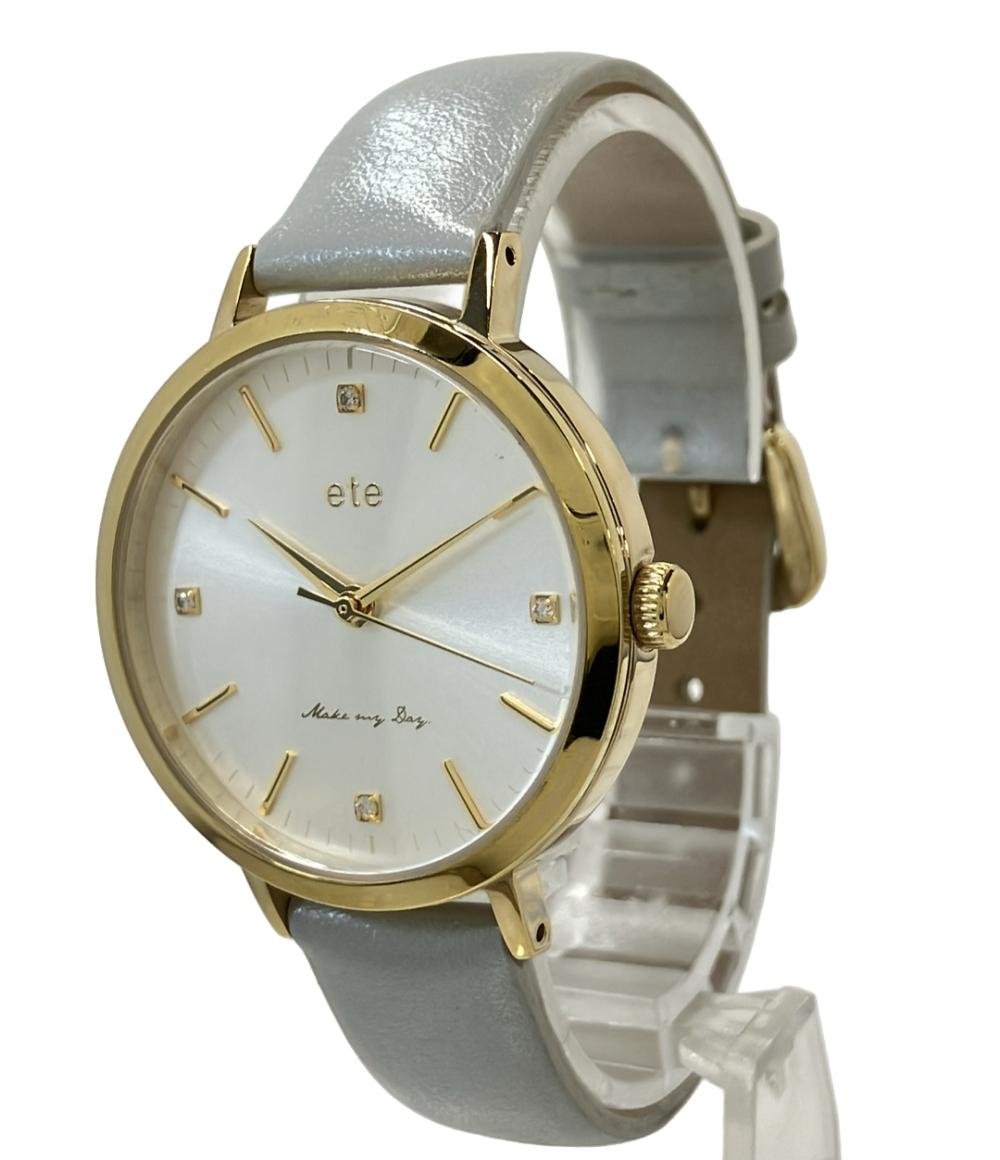 エテ 腕時計 クオーツ シルバー レディース ete