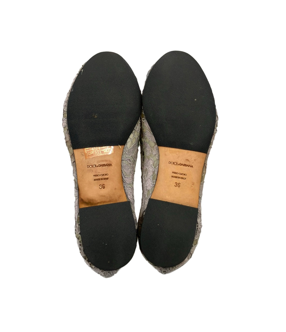 DOLCE & GABBANA フラットシューズ ビジュー レディース SIZE 36 (23cm) ドルチェアンドガッバーナ
