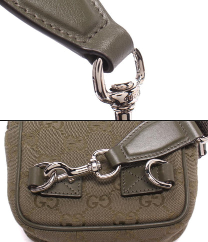 美品 GUCCI ボディバッグ ショルダーバッグ 斜め掛け GGキャンバス 834258 0416 メンズ グッチ