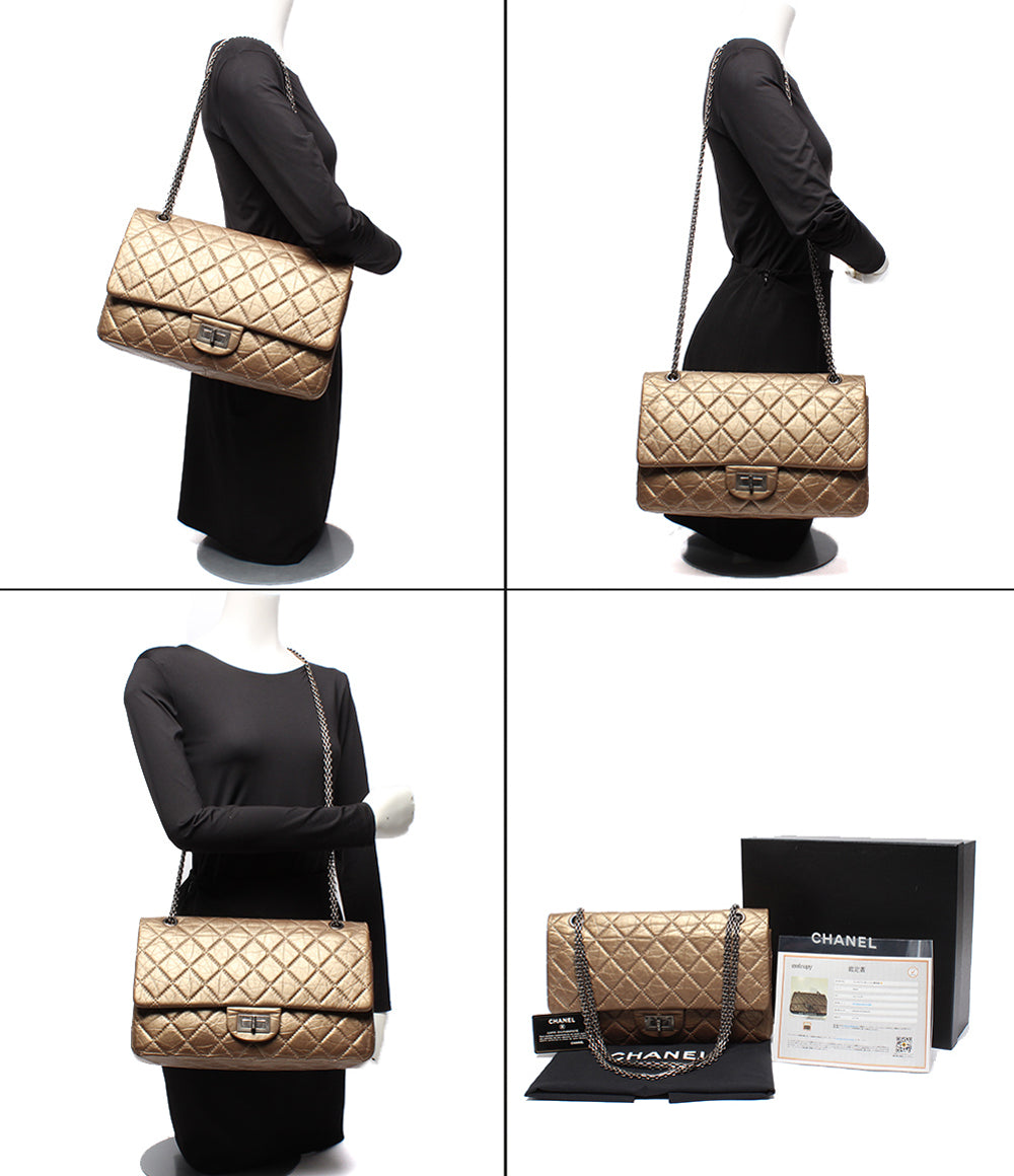 CHANEL チェーンショルダーバッグ マトラッセ 2.55 16番台 シルバー