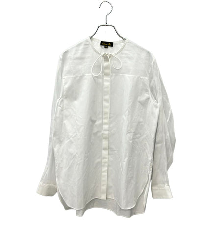 Drawer 長袖ブラウス コットンシアー 切替リボン  23AW 6521-299-1123 レディース SIZE 38 (M) ドゥロワー