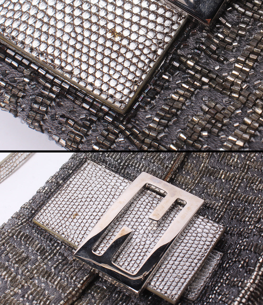 FENDI ショルダーバッグ ハンドバッグ 肩掛け ビーズ マイクロマンマバケット レディース フェンディ