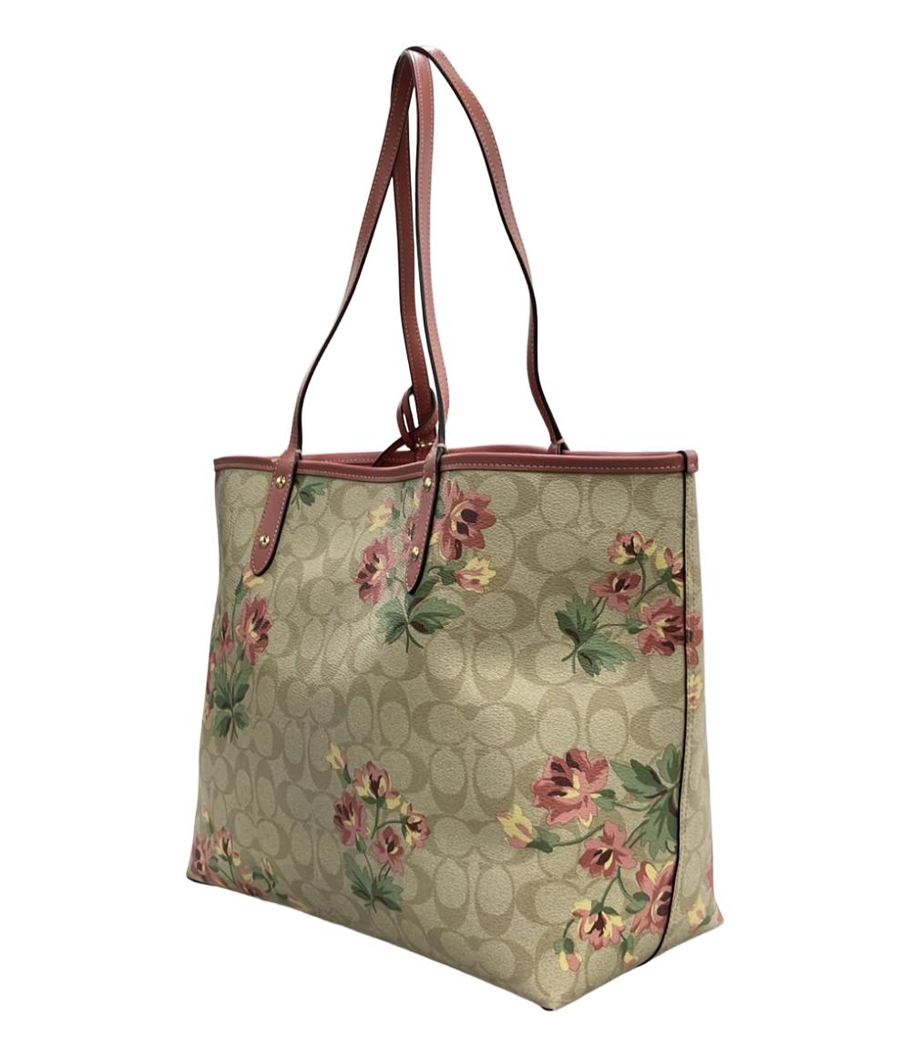 COACH トートバッグ 花柄 PVC リバーシブル シグネチャー F72844 レディース コーチ