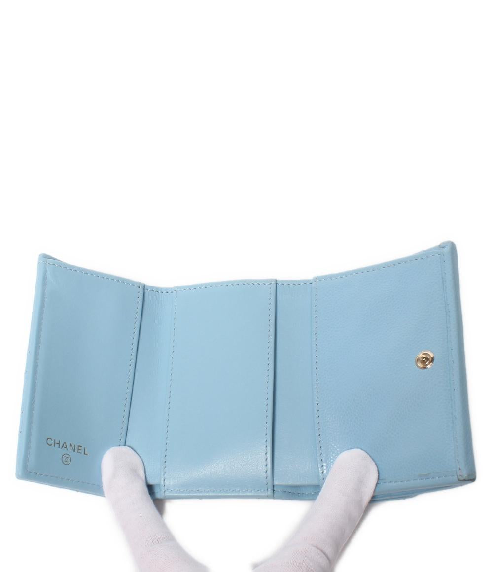 シャネル 三つ折り財布 キャビアスキン レディース CHANEL