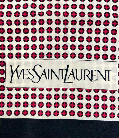 YVES SAINT LAURENT スカーフ シルク100% ドット柄 レディース メンズ イヴ・サンローラン