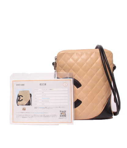 CHANEL ショルダーバッグ 斜め掛け 9番台 ラムスキン カンボンライン レディース メンズ シャネル