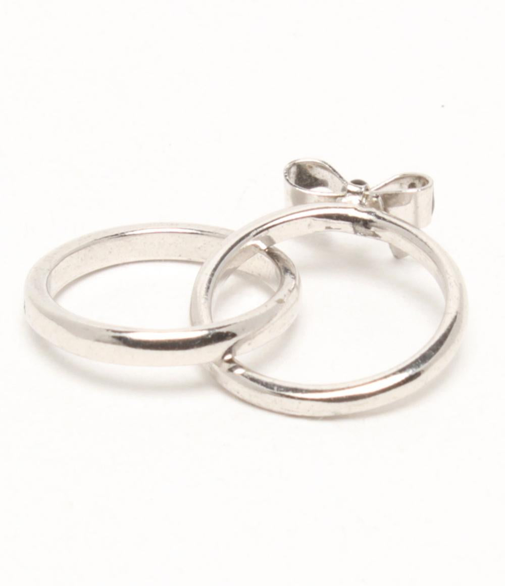 MARY QUANT ピンキーリング 指輪 リボンモチーフ 2連 レディース SIZE 1号 マリークヮント