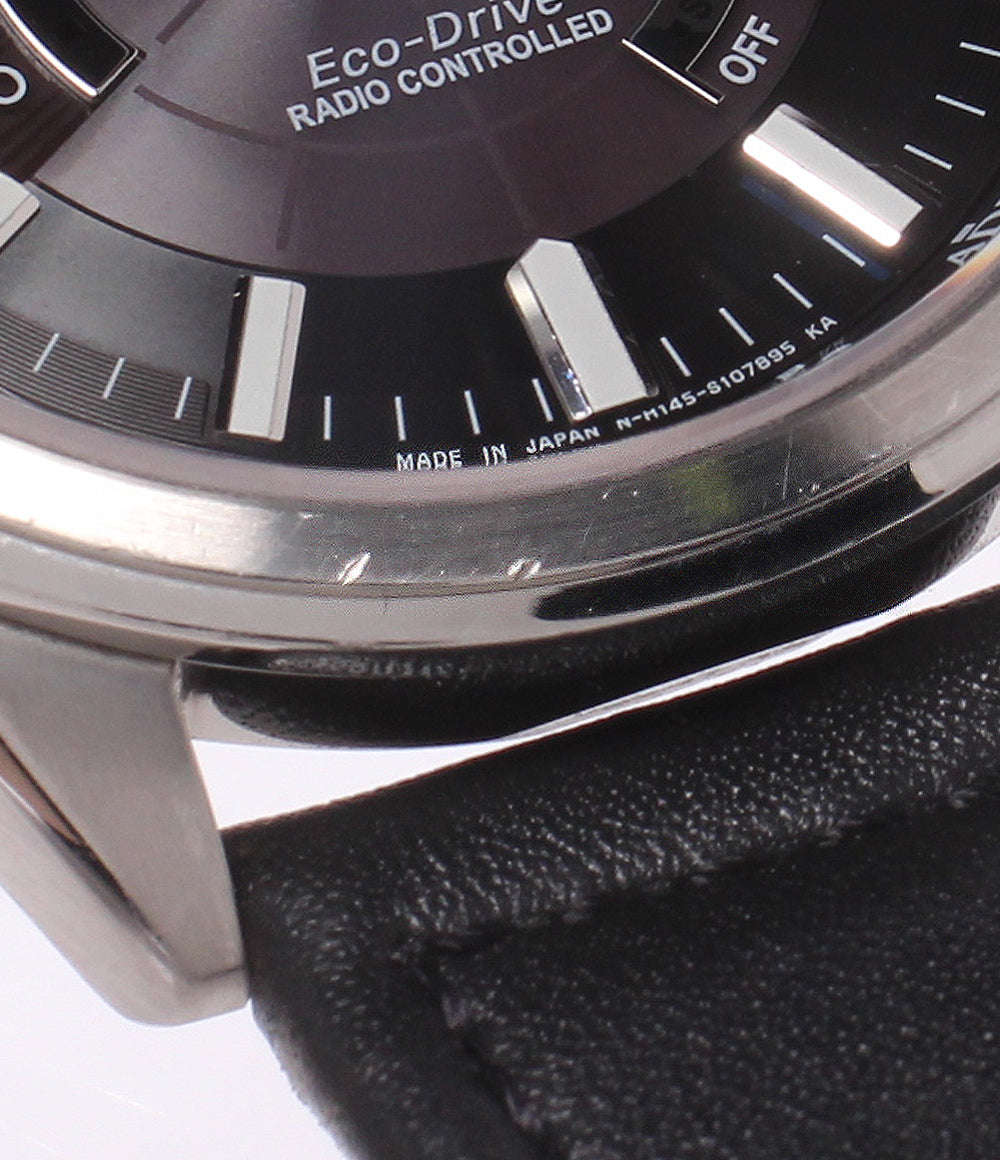 CITIZEN 腕時計 ソーラー電波 ブラック H145-S073545 メンズ シチズン