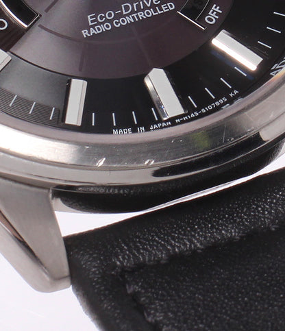 CITIZEN 腕時計 ソーラー電波 ブラック H145-S073545 メンズ シチズン