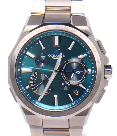 CASIO 腕時計 ブルートゥース搭載 オシアナス OCEANUS ソーラー電波 グリーン OCW-T6000 メンズ カシオ