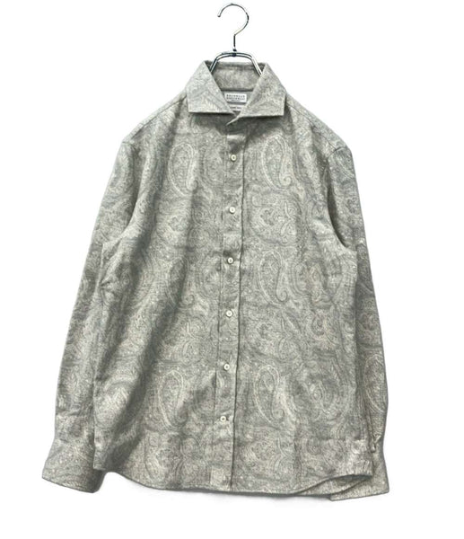 ブルネロクチネリ 長袖シャツ ペイズリー柄 メンズ SIZE XS Brunello Cucinelli Brunello Cucinelli 長袖シャツ ペイズリー柄 メンズ SIZE XS ブルネロ