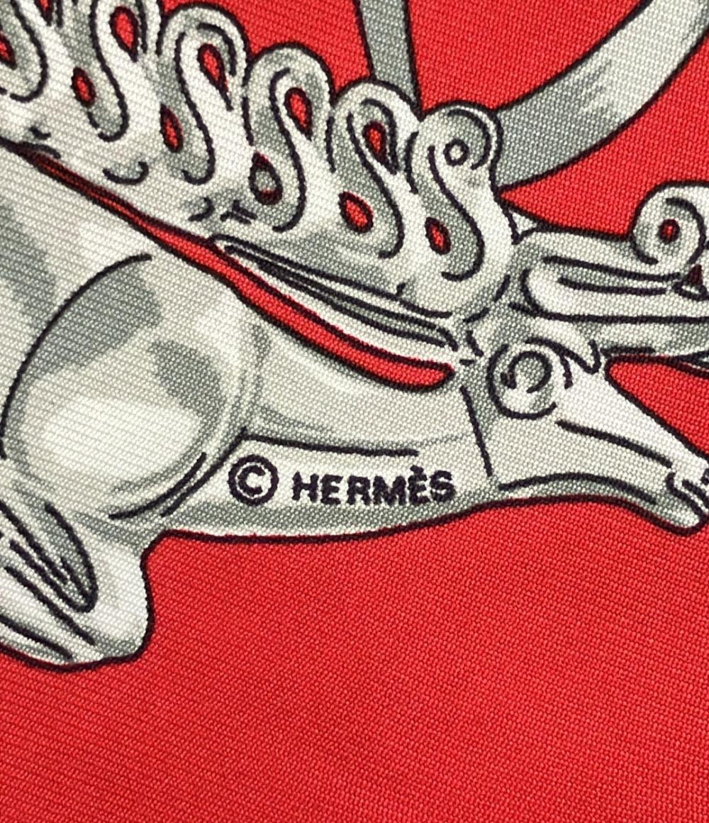 美品 エルメス スカーフ プチカレ シルク 100% 黄金の騎士たち レディース HERMES