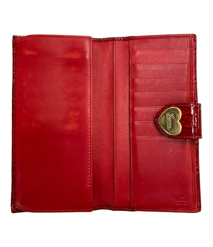 GUCCI ダブルホック 二つ折り長財布 エナメル グッチシマ 203550 0959 レディース グッチ