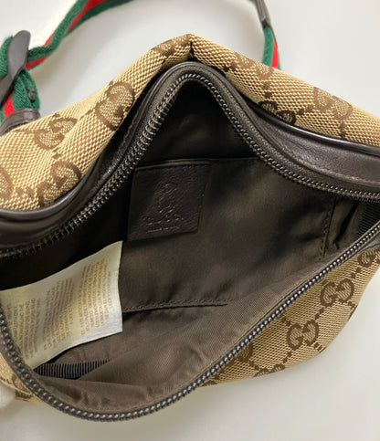 GUCCI ウエストポーチ ボディバッグ レザー GGキャンバス 311159 002058 キッズ グッチ