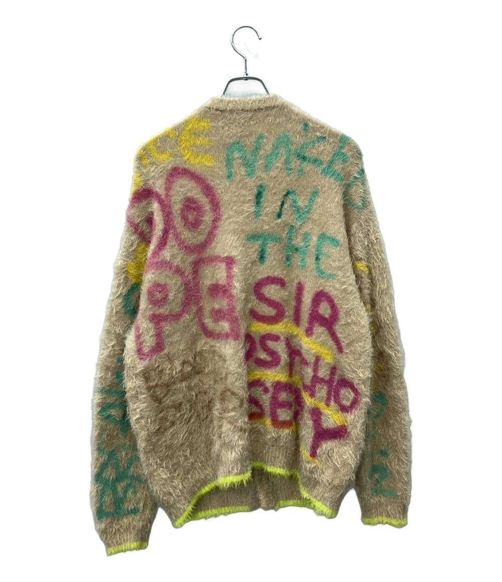 美品 guernika 長袖カーディガン ロイヤルフラッシュ スプレーグラフィティ メンズ SIZE F (M) ゲルニカ