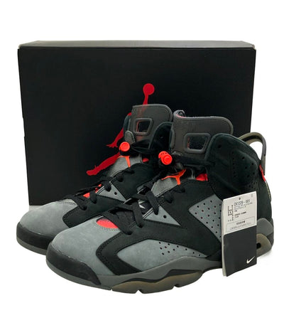 AIR JORDAN NIKE ミドルカットスニーカー アイアングレー/インフラレッド23-ブラック エアジョーダン 6 レトロ PSG CK1229-001 メンズ SIZE 28.0 (XL)