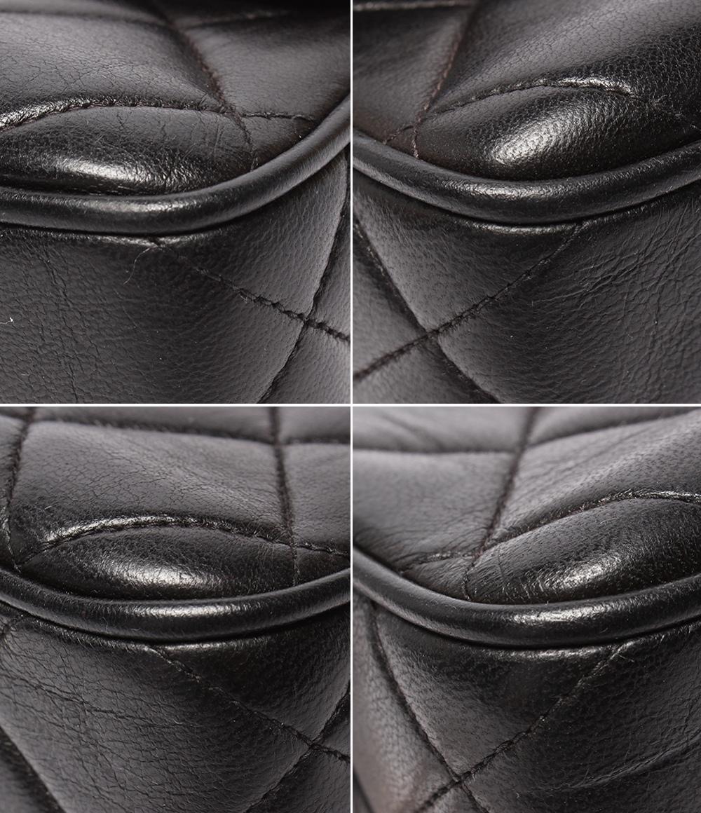 シャネル チェーンショルダーバッグ シングルチェーン 斜め掛け 肩掛け ゴールド金具 ラムスキン マトラッセ レディース CHANEL