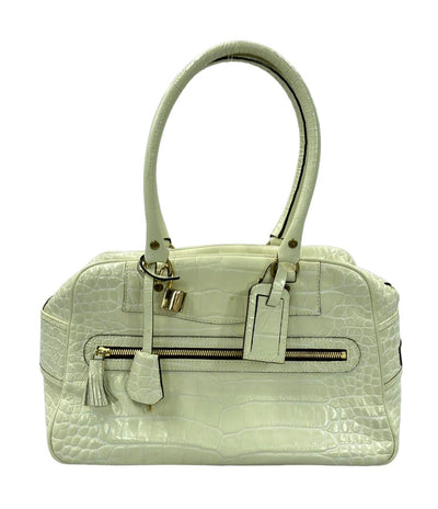 ジェイアンドエムデヴィッドソン クロコ型押しレザーショルダーバッグ 肩掛け レディース J&M Davidson