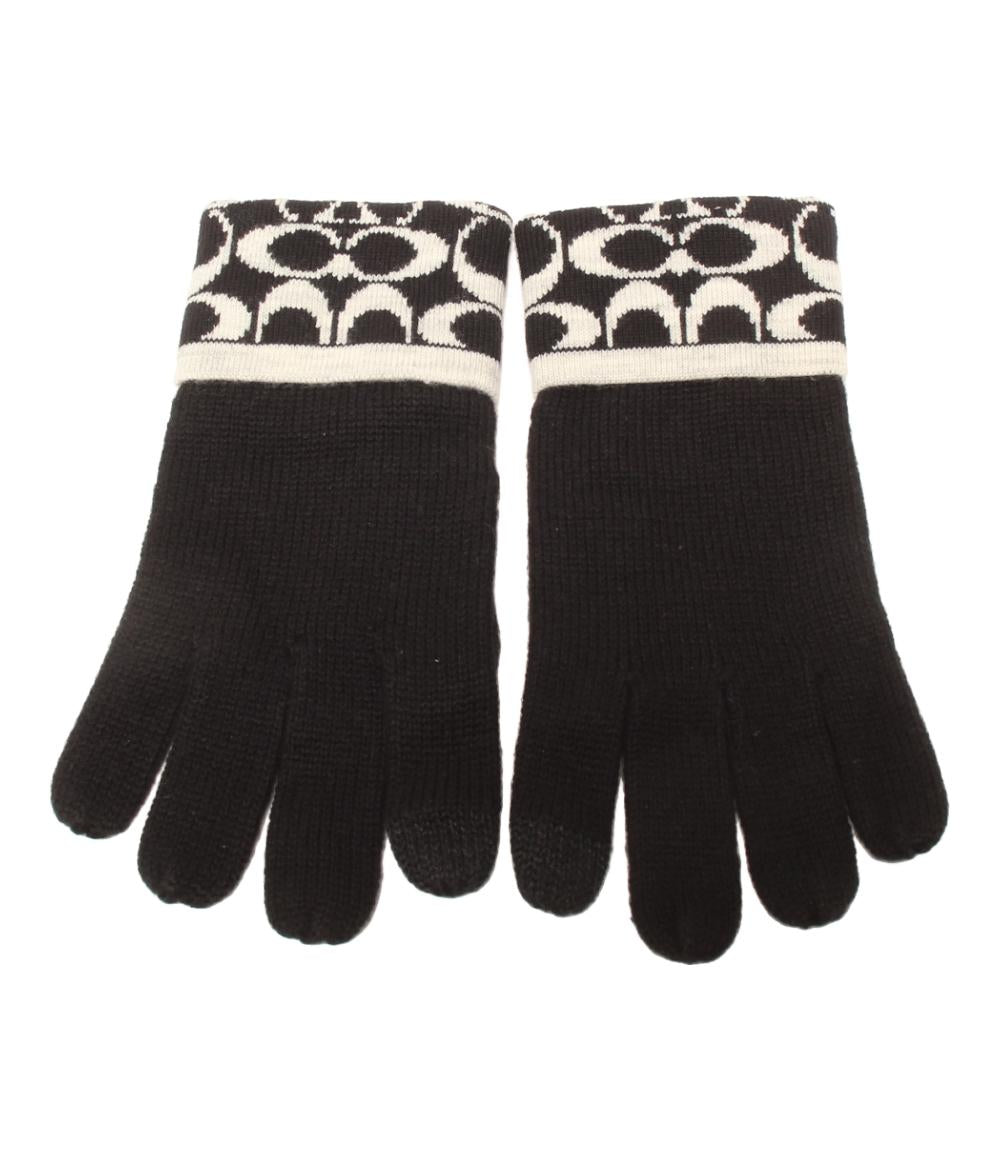 美品 コーチ 手袋 シグネチャー レディース COACH