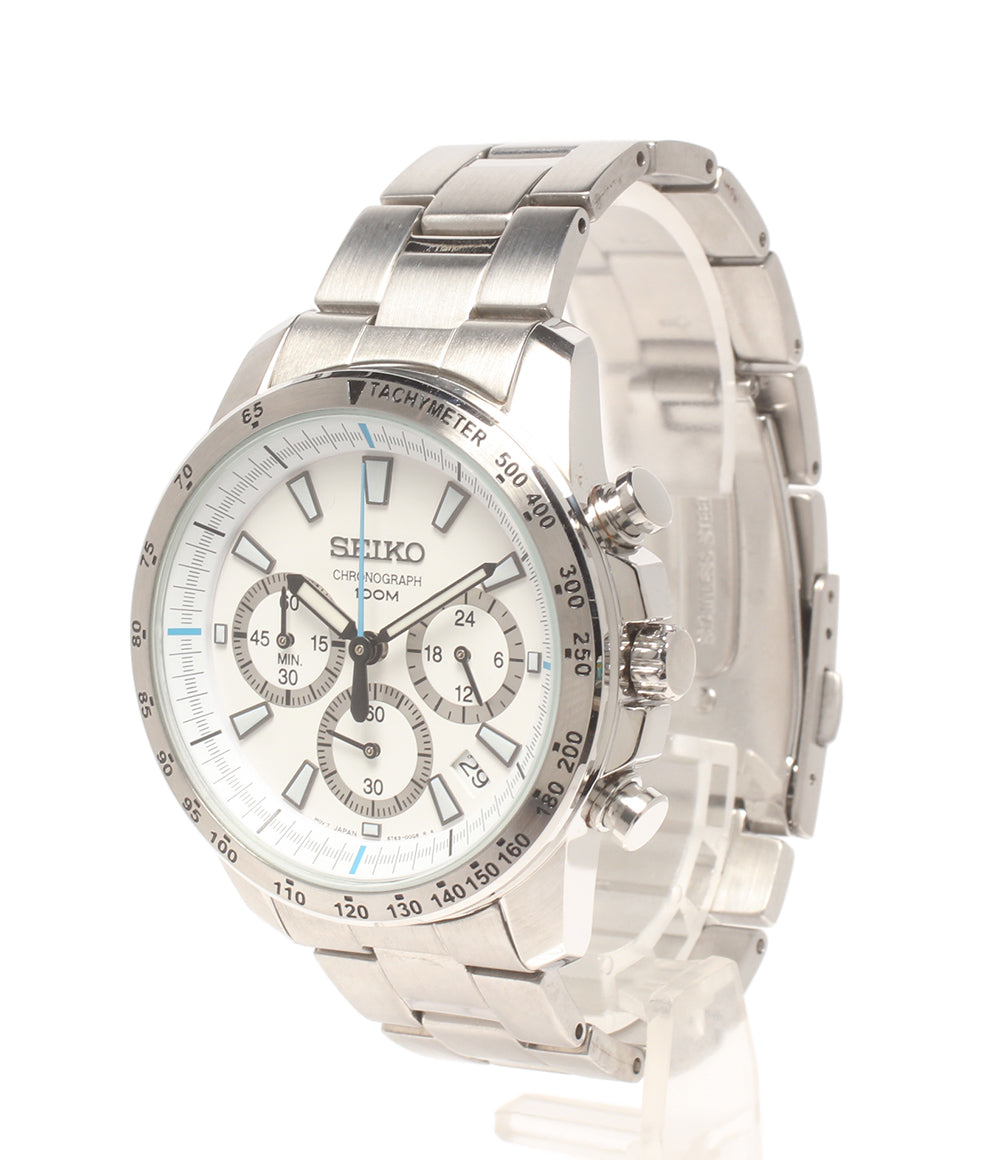 SEIKO 腕時計 クロノグラフ クオーツ ホワイト 6T63-00D0 メンズ セイコー