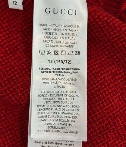 美品 GUCCI 半袖ワンピース GGパターンニットワンピース タグ付き キッズ SIZE 12 (150) グッチ