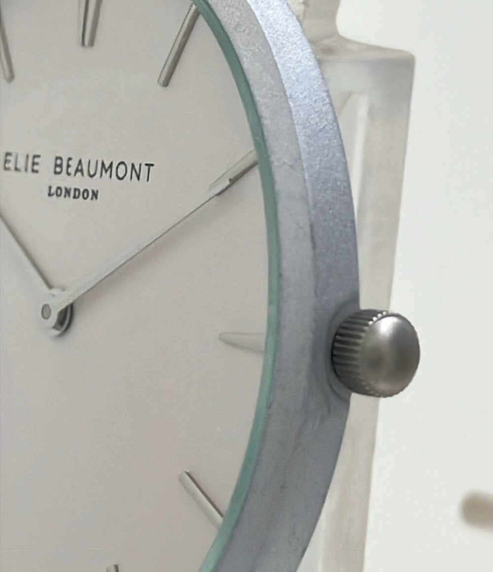 ELIE BEAUMONT 腕時計 クオーツ ホワイト EB819 レディース エリービューモント