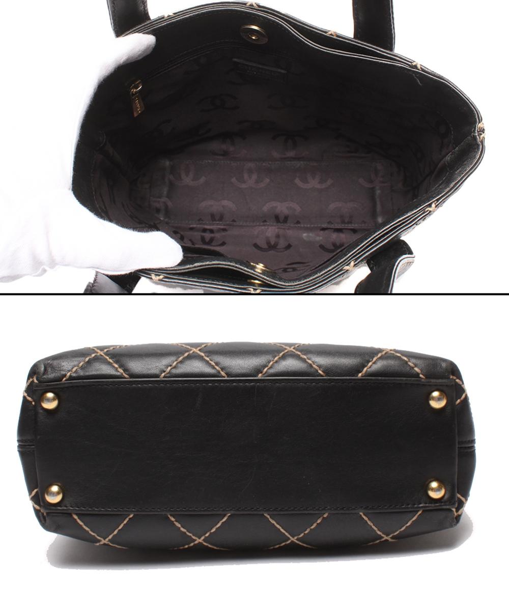 CHANEL トートバッグ ゴールド金具 7番台 ワイルドステッチ ココマーク A18126 レディース シャネル