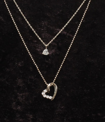 ヨンドシー 2連ネックレス SV ハートモチーフ レディース 4℃