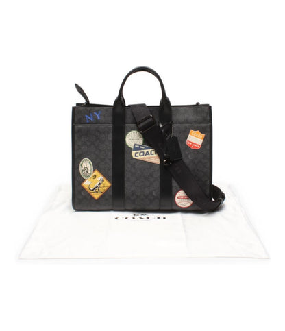 美品 コーチ 2wayトートバッグ ショルダーバッグ 斜め掛け シグネチャー CBF12 メンズ COACH