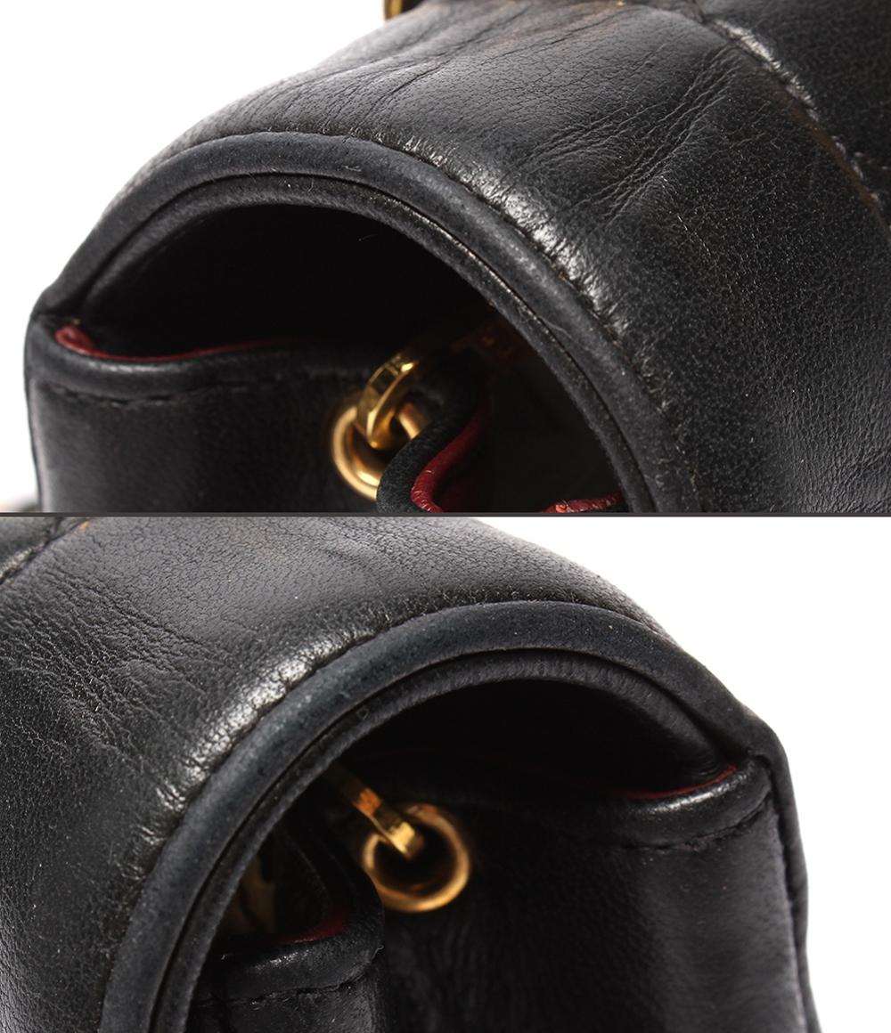 CHANEL チェーンショルダーバッグ ダイアナ 25 ラムスキン 2番台 ゴールド金具 シングルフラップ シングルチェーン マトラッセ レディース シャネル