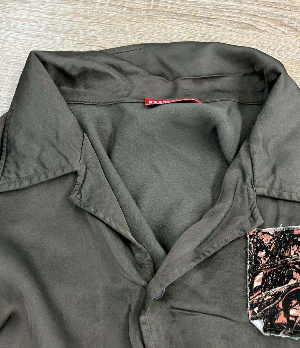 DIESEL 半袖シャツ 開襟シャツ オリーブ メンズ SIZE 48 (M) ディーゼル