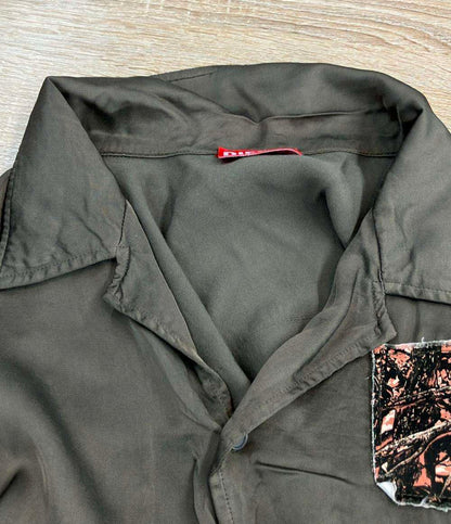 DIESEL 半袖シャツ 開襟シャツ オリーブ メンズ SIZE 48 (M) ディーゼル