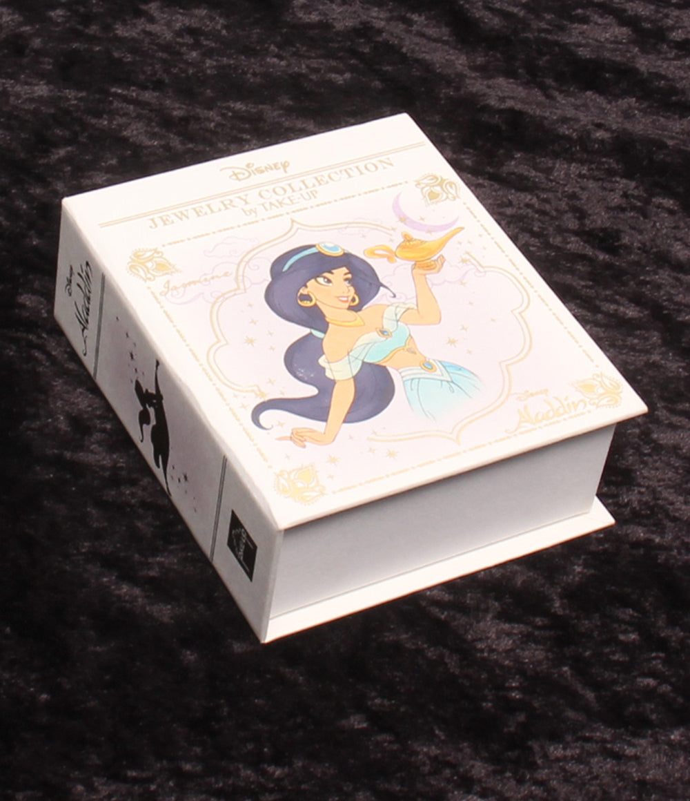 美品 TAKE-UP ネックレス K10 ラピスラズリ ダイヤ 0.01ct DISNEYコラボ アラジンと魔法のランプ レディース テイクアップ