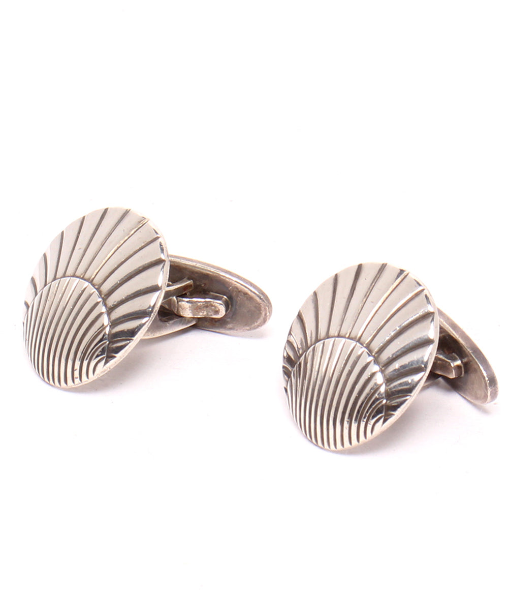 Georg Jensen カフス SV925 66 貝モチーフ シェルモチーフ メンズ ジョージジェンセン