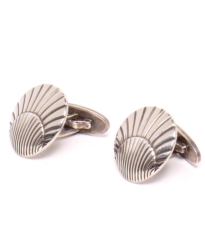 Georg Jensen カフス SV925 66 貝モチーフ シェルモチーフ メンズ ジョージジェンセン