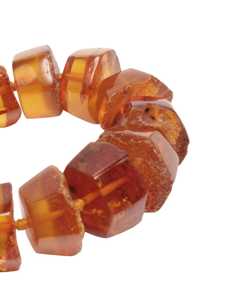 ネックレス 琥珀 11-20mm レディース