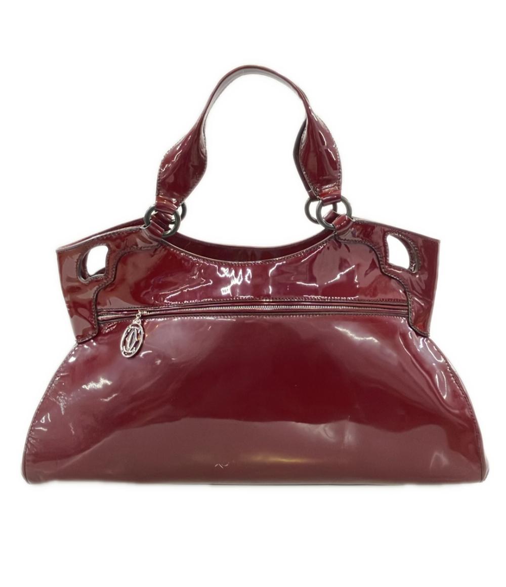Cartier トートバッグ ハンドバッグ パテントレザー マルチェロ ドゥ