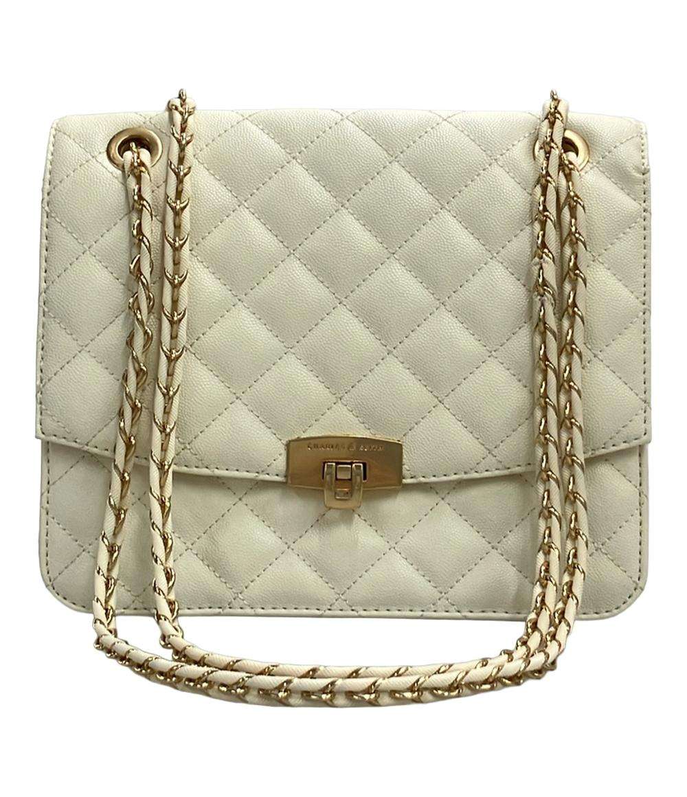 美品 CHARLES＆KEITH ショルダーバッグ  キルトチェーンストラップバッグ 2WAY 肩掛け 斜め掛け クレシダ レディース チャールズ＆キース