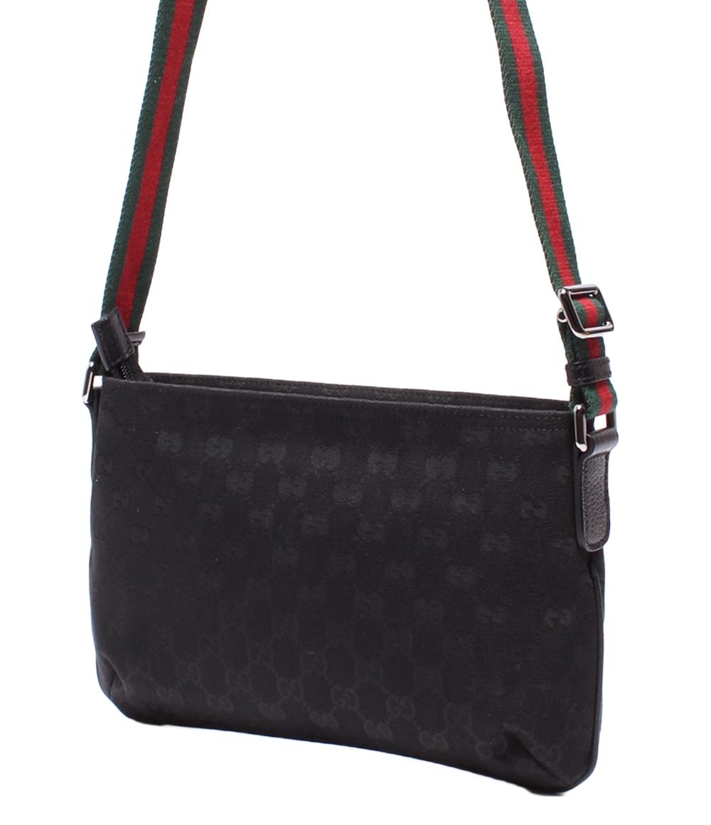 美品 グッチ ショルダーバッグ 斜め掛け GGｷｬﾝﾊﾞｽ 189749 001998 レディース GUCCI