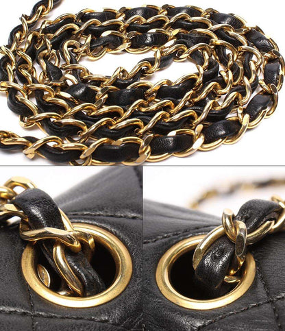 CHANEL チェーンショルダーバッグ ゴールド金具 マトラッセ20 ラムスキン 1番台 シングルチェーン シングルフラップ レディース シャネル